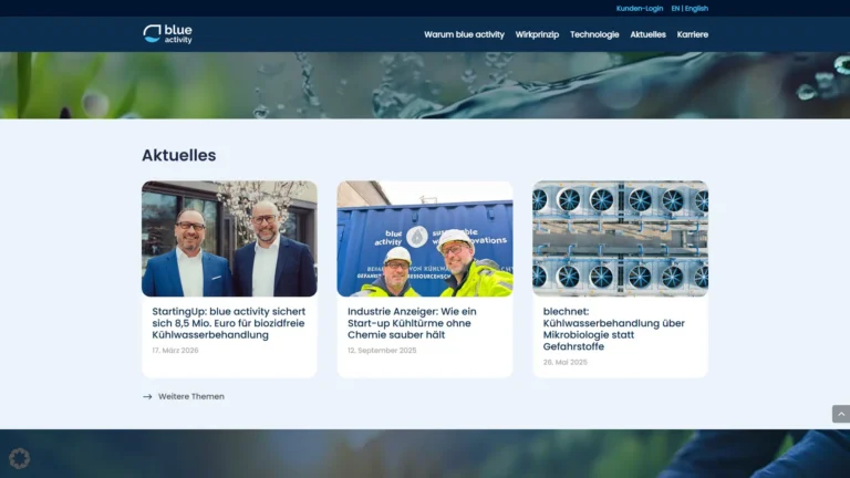 blue activity – Aktuelles