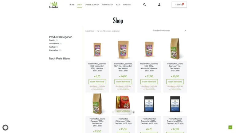 Freshcoffee – Shop