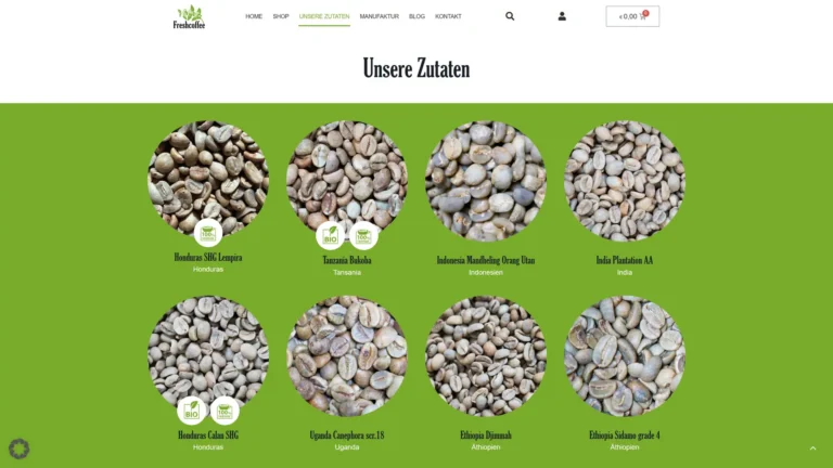 Freshcoffee – Unsere Zutaten