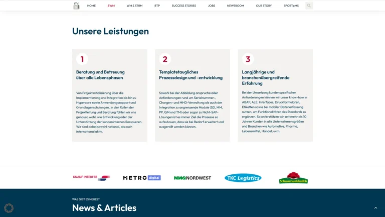 mind solutions – SAP EWM Leistungen